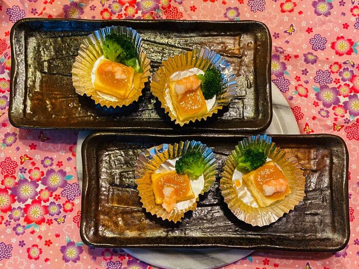 我が家流🎶おつまみ新作!明太子味噌の絹揚げオーブン焼き