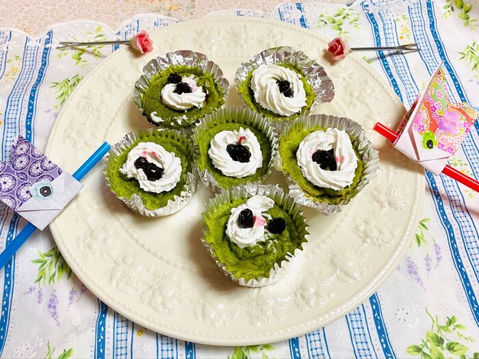 カロリーも!豆腐のにおいも気にならな〜い〜抹茶ケーキ