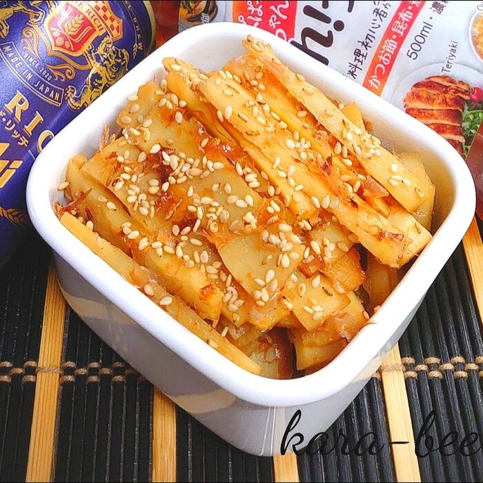 【おうち居酒屋ごはん】旬たけのこでぱぱっと簡単♪ピリ辛おつまみ土佐メンマ