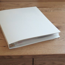 分類に迷う紙類と厚みのない小物(ボタンやDVDまで!)は、差し替え可能なA4ファイルにまとめて収納♪