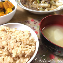 炊飯器にセットするだけ♪たらこ飯