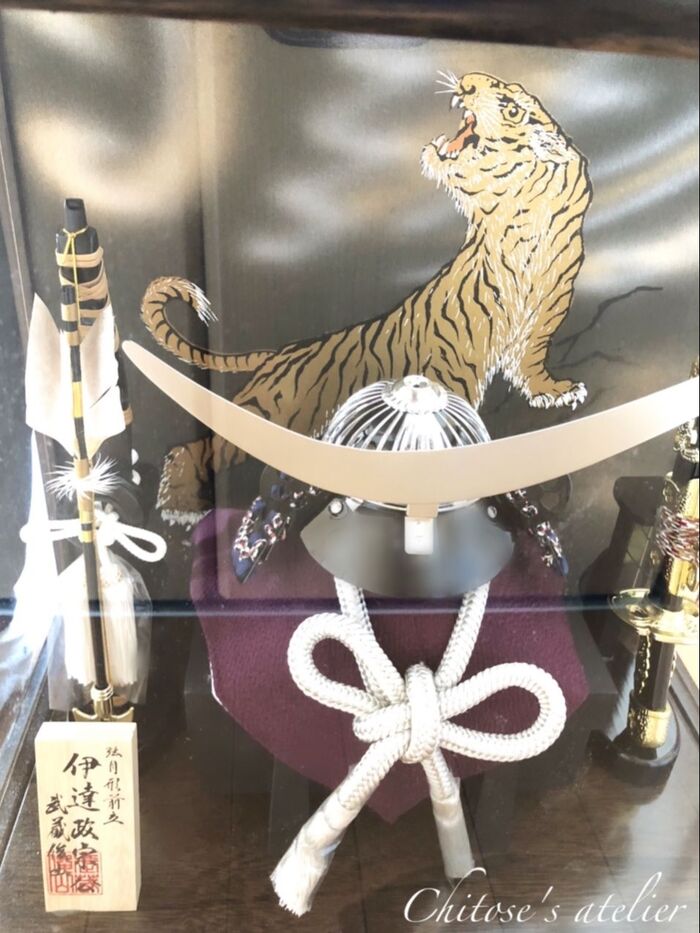 息子の健やかな成長を願って政宗公モチーフの兜を