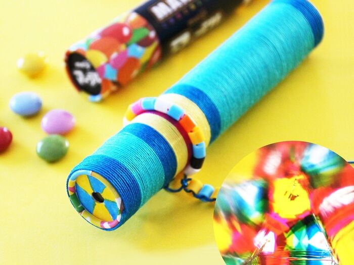 【子供向けSDGs工作】お菓子箱リメイク!マーブル空箱万華鏡