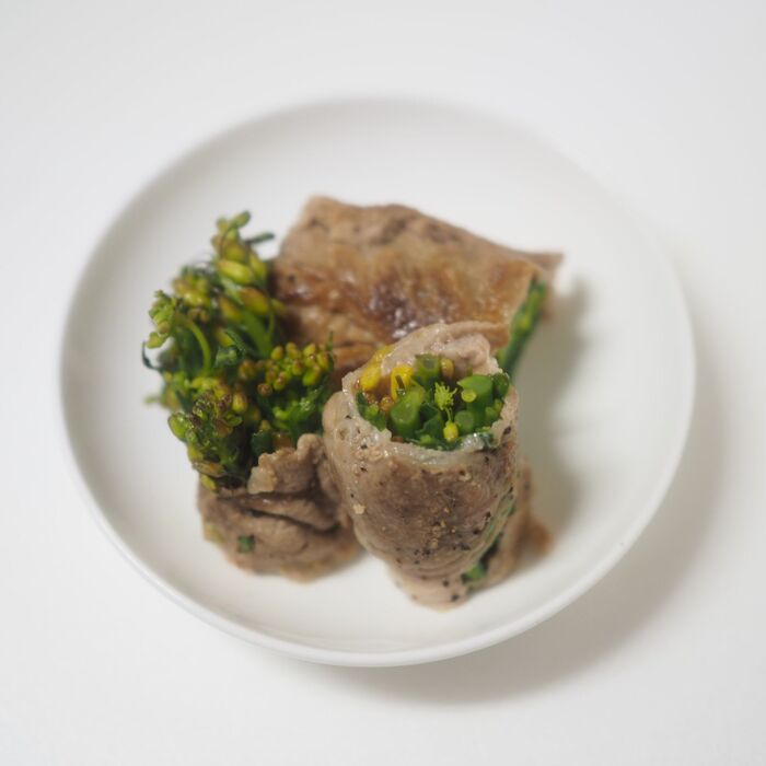 菜花の肉巻き
