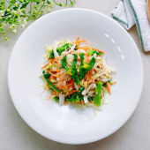 【春野菜とツナのドレッシング和え】便利な野菜だし使用!