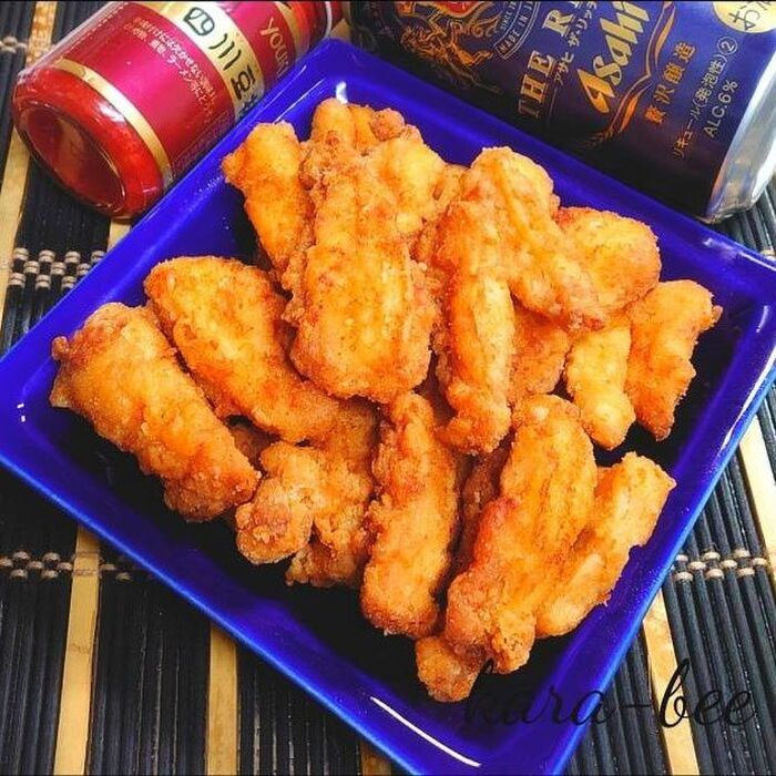 【おうち居酒屋ごはん】ヤゲン軟骨の豆板醤にんにく醤油唐揚げ