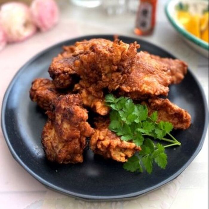 辣油でピリ辛!ザンギ風な鶏のから揚げ