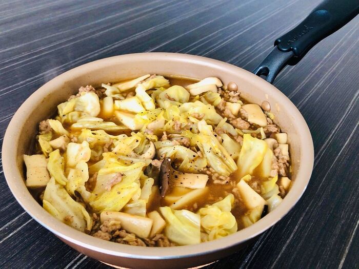 【食材にとらわれないレシピ 】〈vol.3〉フライパンで作る/肉野菜炒めの延長カレー