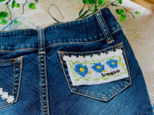 刺繍で大人アップリケ♪