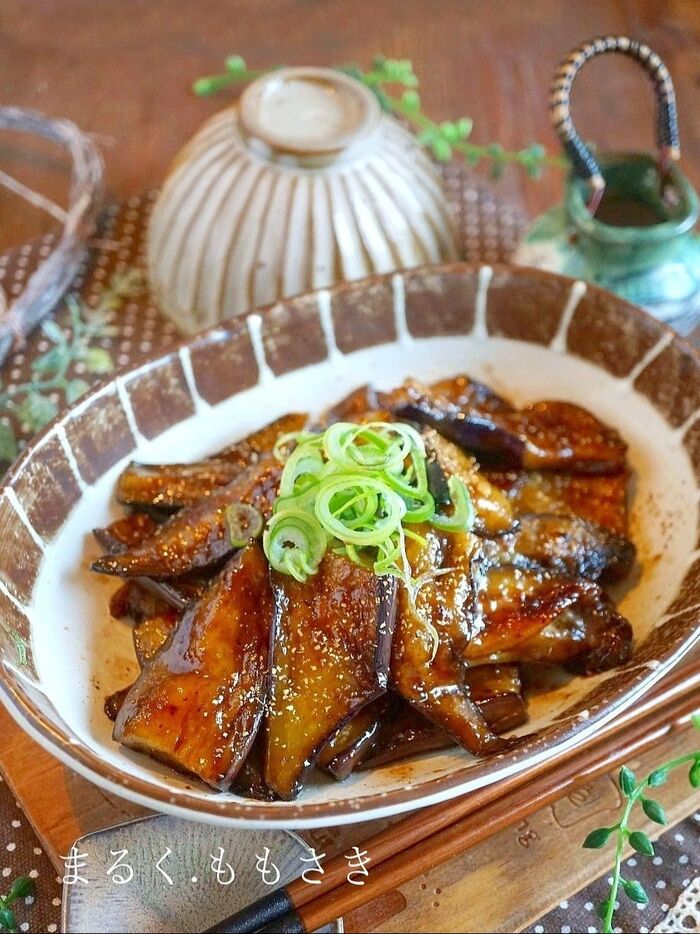 簡単味付け♪茄子の照り焼き山椒風味