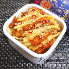 【おうち居酒屋ごはん】作りおきにも◎淡竹といか天の中華風オイシャンきんぴら