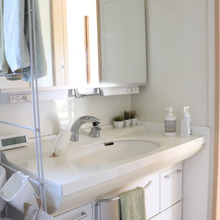 CAINZのシートで洗面台使う度にテンションアップ!