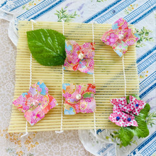 かまぼこの『すのこ』でタペストリー♪千代紙で紫陽花飾り♪