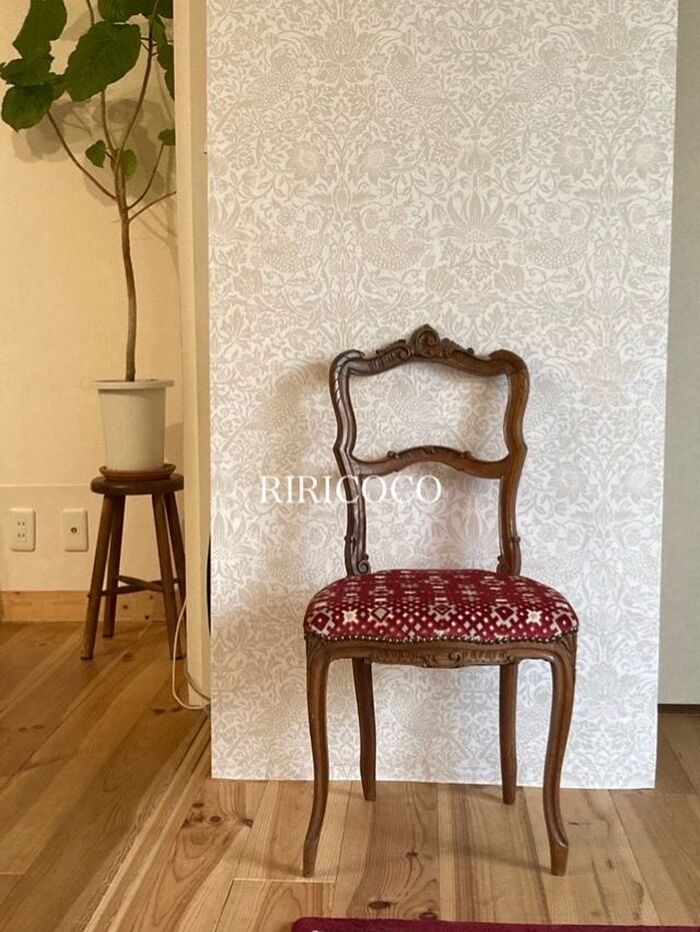 裏側には、作った可動棚に子供服を収納。