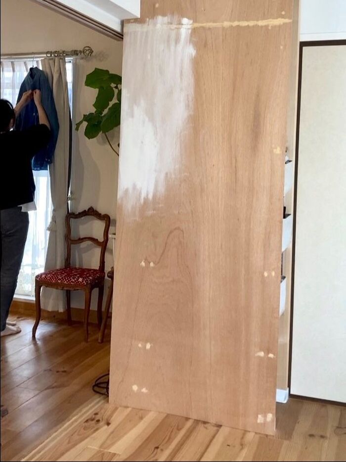 DIYで作ったリビング収納壁