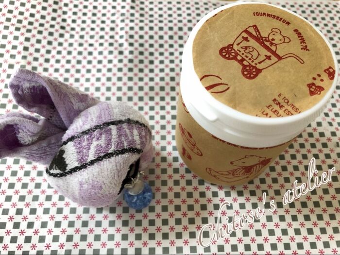 ボトルガムの入れ物を使って可愛く収納