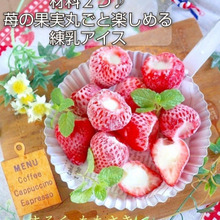 材料2つ♪苺の果実丸ごと楽しめる練乳アイス