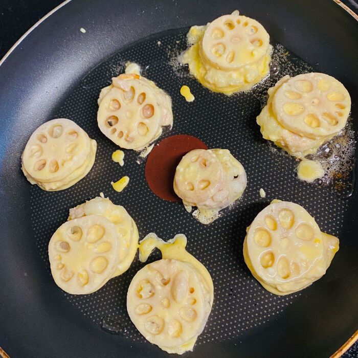 ツナポテトのレンコン挟み揚げ♪エコレシピ付き(*^◯^*)