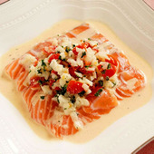 【サーモンのマリネサラダ】便利な野菜だし使用!