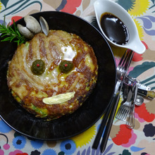 あさり一面のお好み焼き、ピスタチオになんぱされたの巻