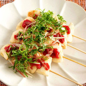 【ささみと梅肉の焼き鳥】便利な野菜だし使用!