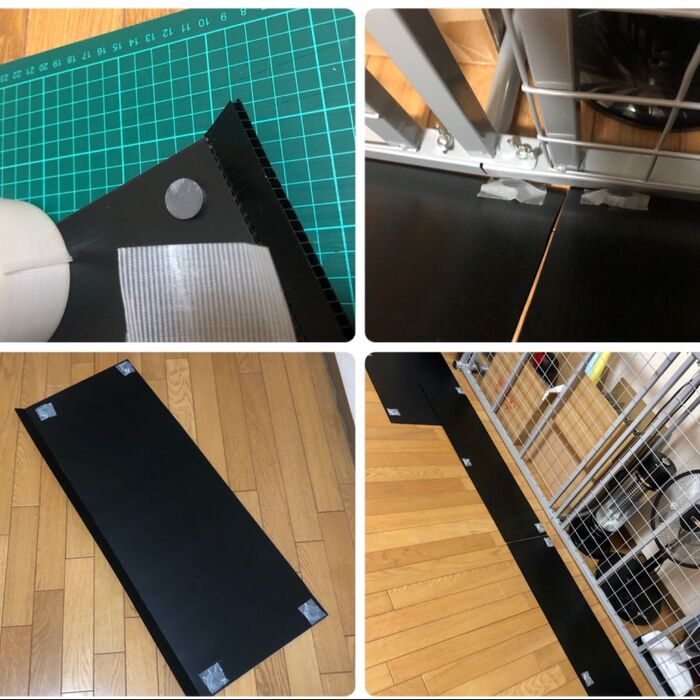 プラダンに磁石!