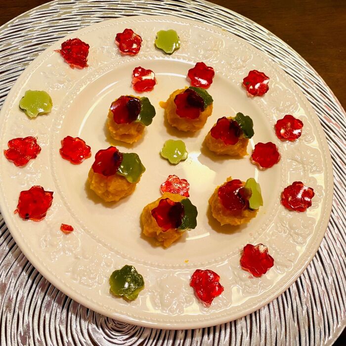 かぼちゃ白餡の茶巾絞り!冷んやりスイーツ