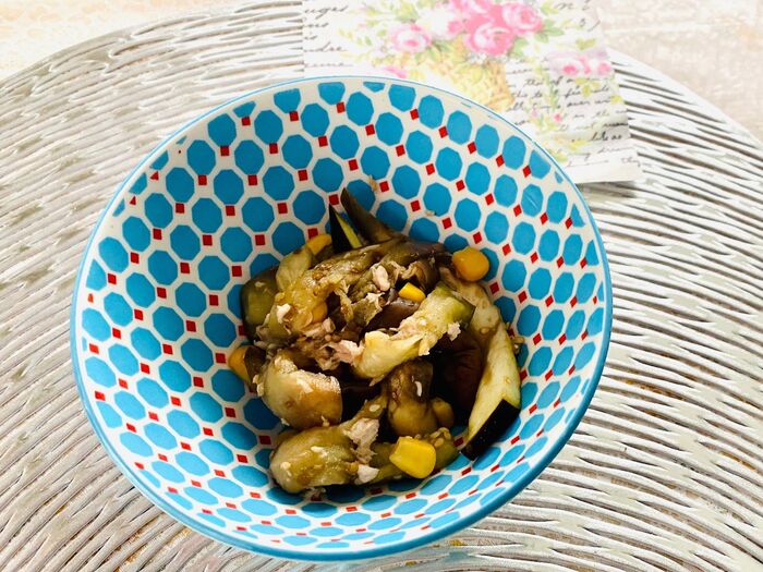 ナスとツナの和え物