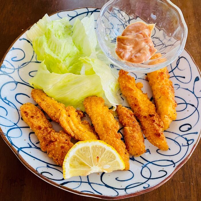 とりささみDEチキンナゲット!こだわりソース添え