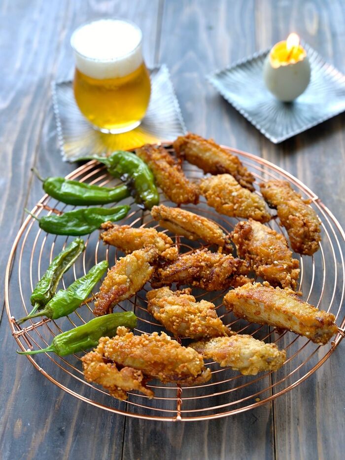 手羽中白玉粉揚げ:にんにく柚子胡椒ぽん酢味