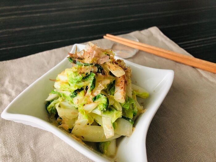 《5分》【白菜だけ】鰹節たっぷり味噌マヨ和え