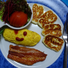 💜🍳🍵💕 (Halloumi)のある暮らし、朝は美味しくstart!! 👱 👮