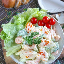 ブロッコリーとゆで卵のエビマヨドレッシング風デリサラダ