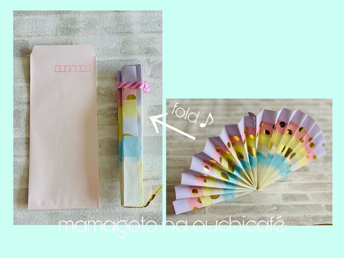 ペーパーファンの形状の利点を活かしたお楽しみにも♪