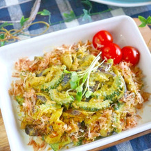 お子様も食べやすい♪お茄子とゴーヤのカレー香る~ツナマヨ炒め
