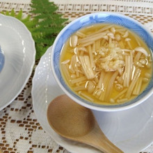 無水鍋で作る、なめ茸あんかけ茶碗蒸し