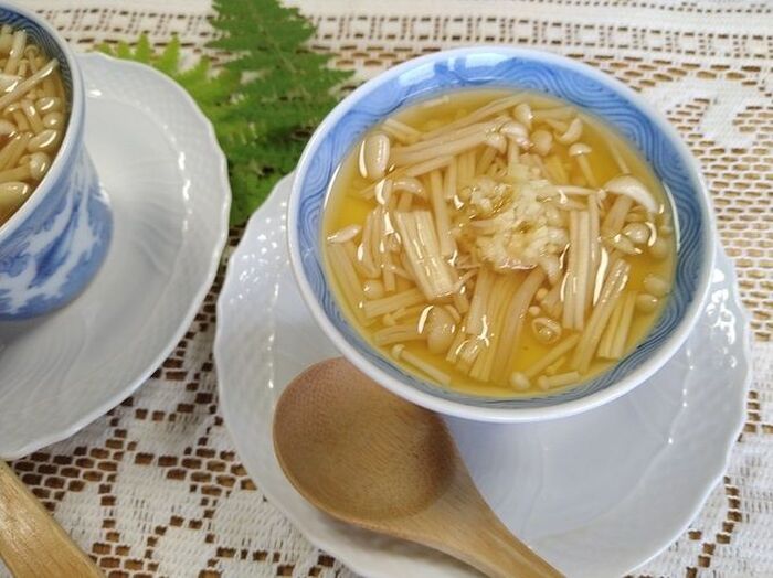 無水鍋で作る、なめ茸あんかけ茶碗蒸し