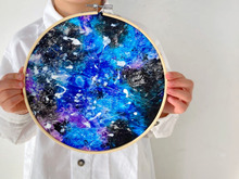 簡単きれい♪ 100均刺繍フープで『銀河の窓』