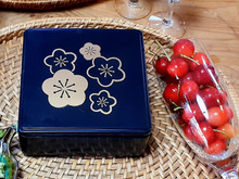 100均重箱…開けてみて!笹の葉の代用品で…美しい鱒寿司!