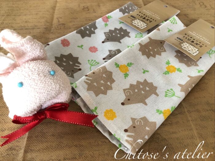 【セリア】ハリネズミデザインのcuteなランチョンマット♡