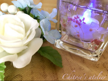 季節のお花でジェルキャンドル☆