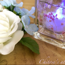 季節のお花でジェルキャンドル☆