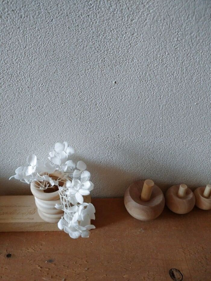 小振りのドライフラワーを飾っても♡