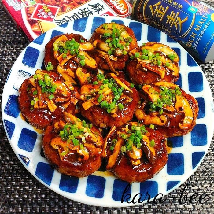 【おうち居酒屋ごはん】麻婆豆腐の素で♪ふんわり麻婆お豆腐つくね