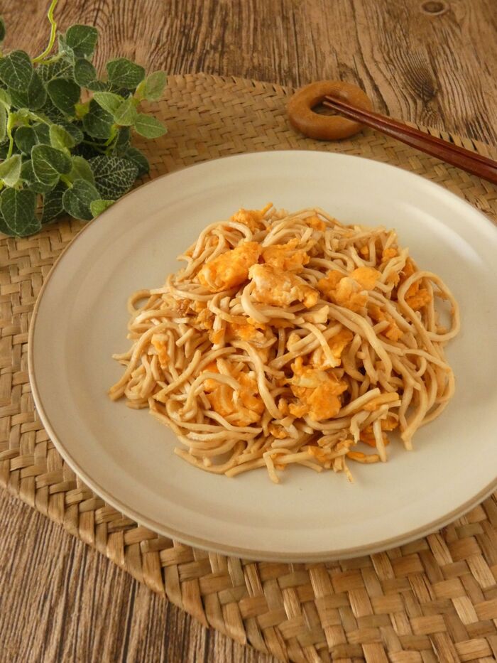 材料4つ★豆腐干のオイスター卵炒め