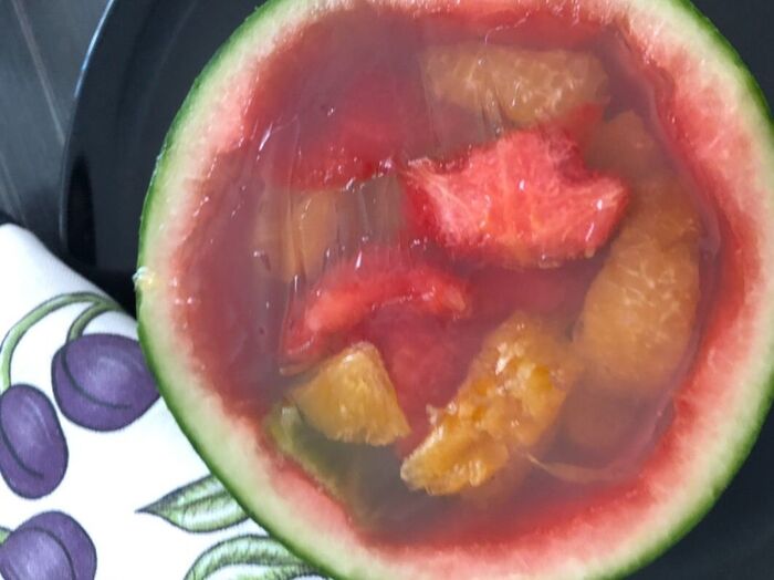 子どもと一緒に!フルーツ寒天☆小玉すいか・キウイ・甘夏