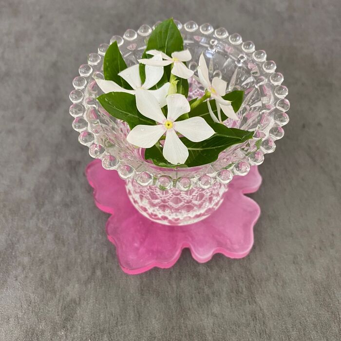 ダイソーガラスとレジンコースター