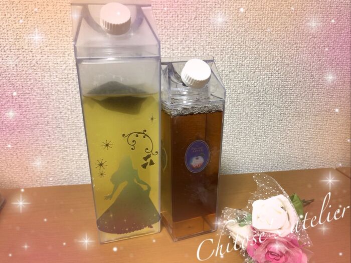 見つけた♪スリコじゃないよ 牛乳パック型クリアボトル