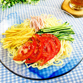 【冷やし中華】便利な野菜だし使用!