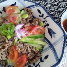 甘辛牛肉の冷やしうどん